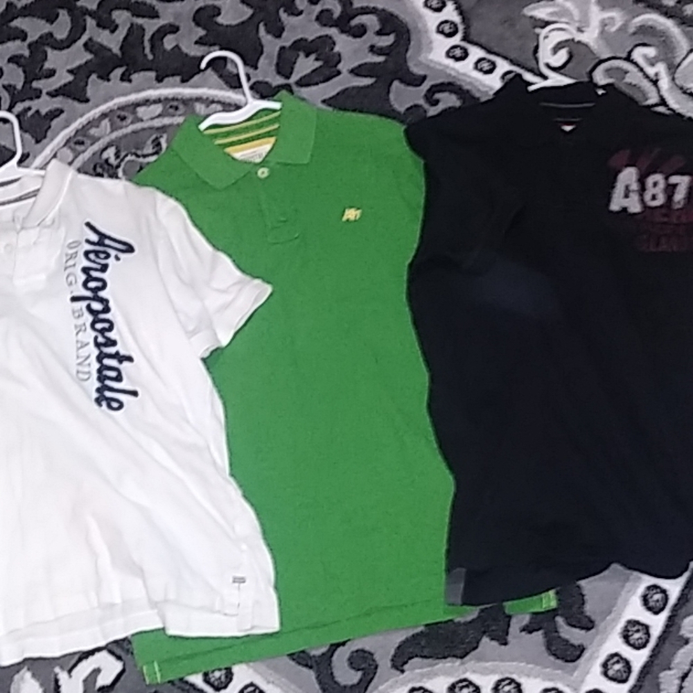 3 Aeropostale polos EUC